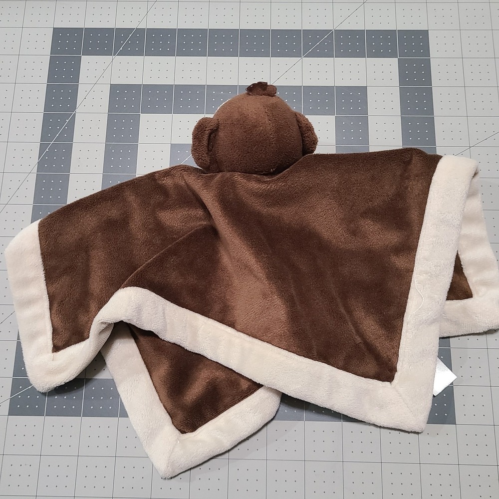 Tiddliwinks Brown Monkey "Velour" Soft Baby Security‎ Blanket Plush Lovey - Picture 4 of 10